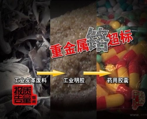 央视调查发现厂商用皮革下脚料造药用胶囊