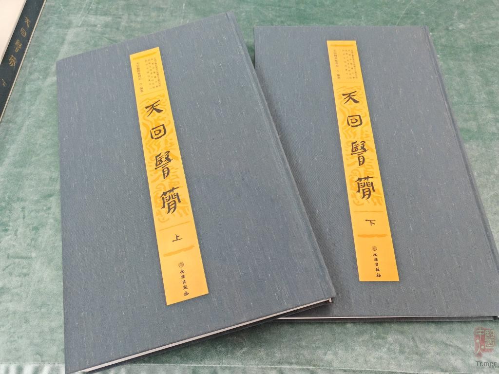 4月20日在新闻发布会现场拍摄的《天回医简》。新华社记者 童芳 摄